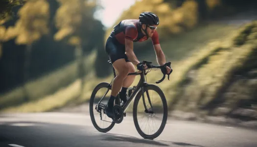 A cyclist training on a scenic route, Enhance