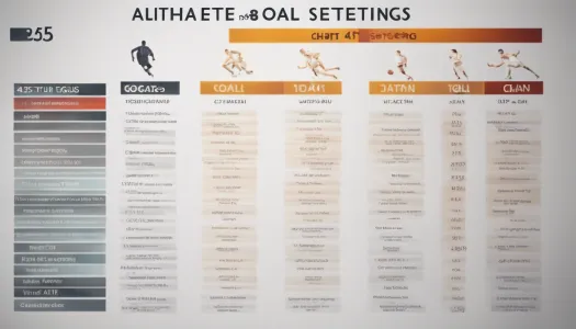 A chart showing different goal settings for athletes