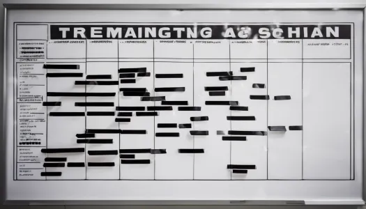 A customizable triathlon training schedule on a whiteboard