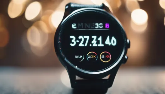 A fitness tracker displaying performance data, Photographic